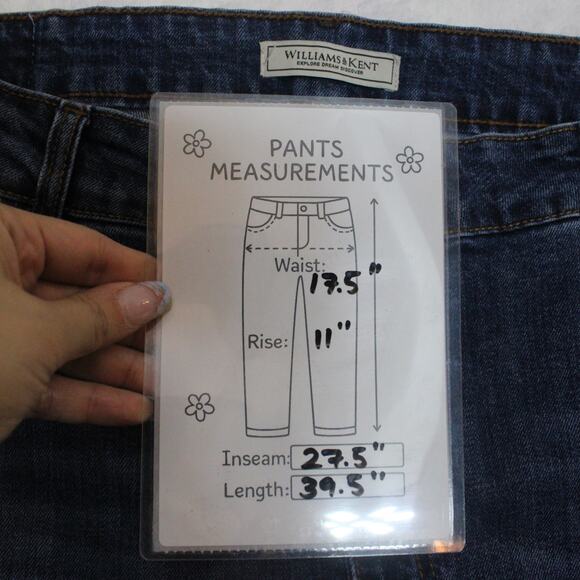 Williams & Kent Men’s Blue Jeans Straight Fit Made in Italy 36x30 - Picture 7 of 8